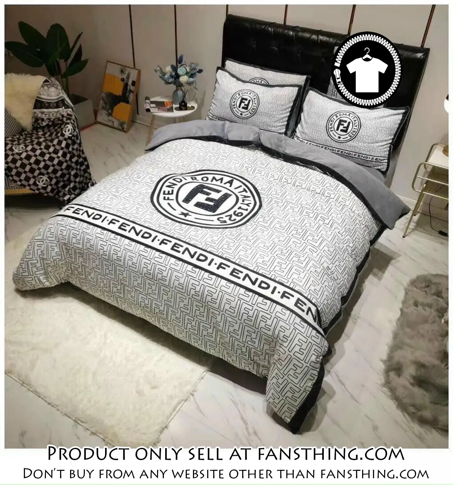 Fendi luxury brand highend bedding set home decor fst4904048